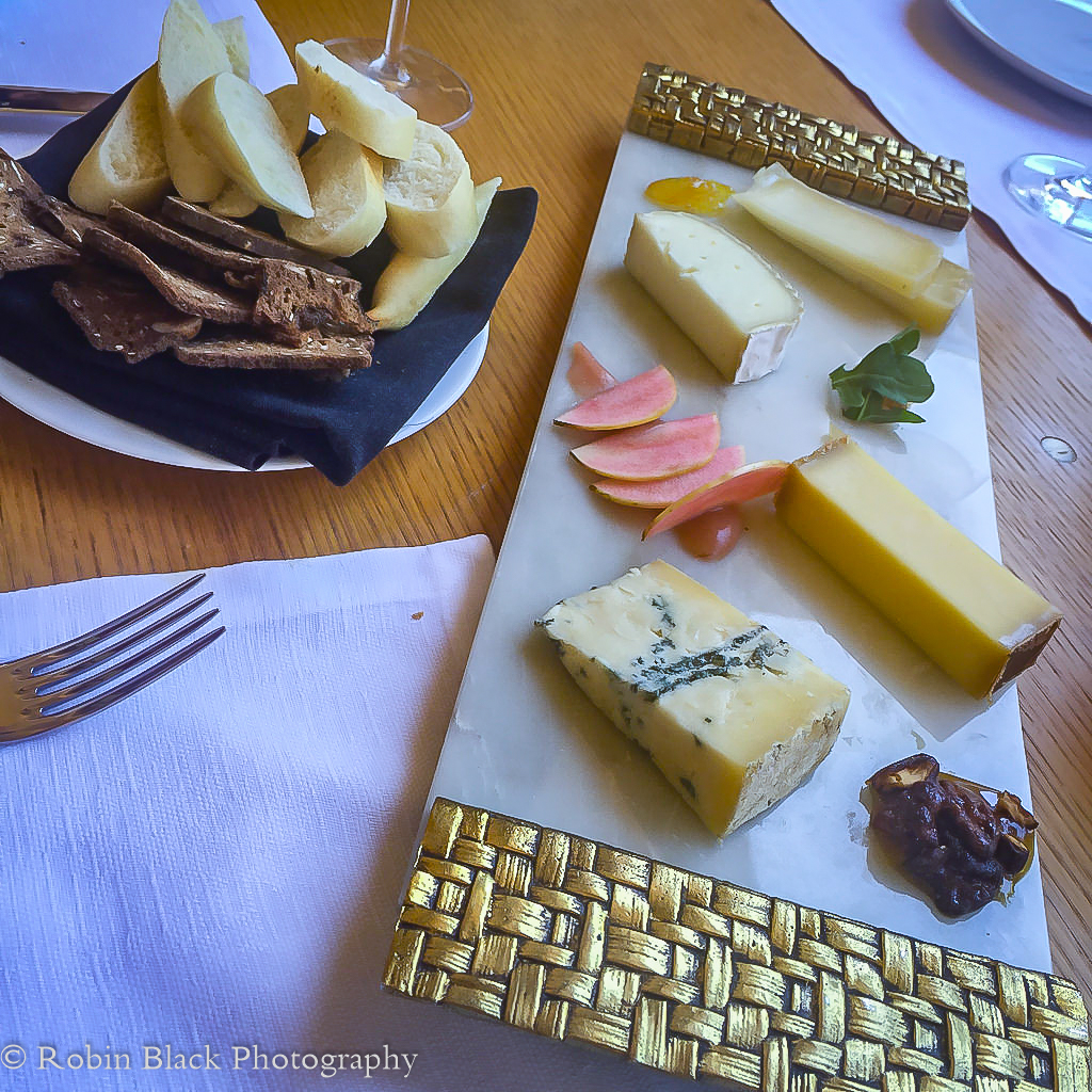 An artisinal cheese board finished off a beautiful lunch