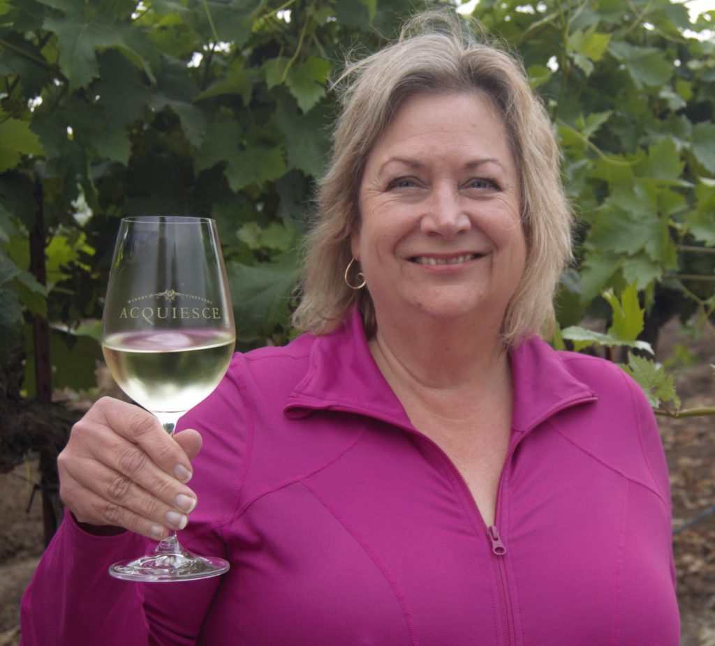 Sue Tipton of Acquiesce Winery (photo credit: Rodney Tipton)